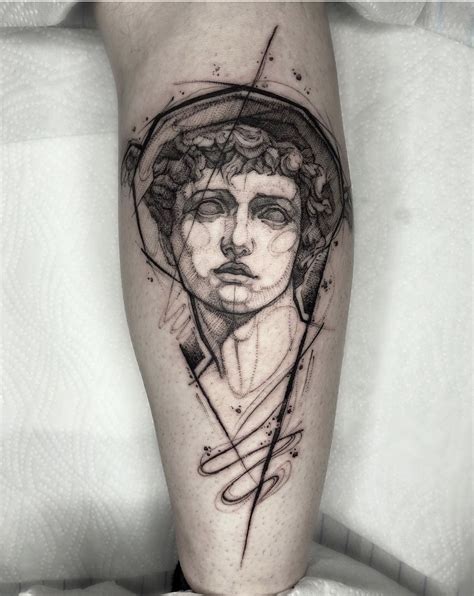 hermes god tattoo|greek mythology realism tattoo.